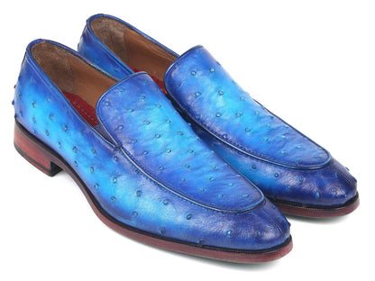 Paul Parkman Genuine Ostrich Loafers Ocean Blue (Id73954 - Blu) Shoes by Paul Parkman – Don't Panic Shoes