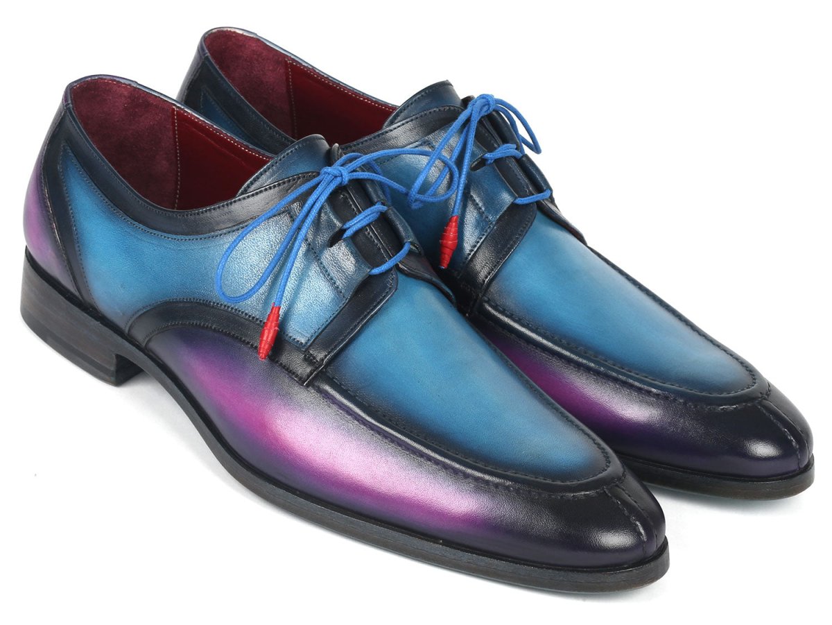 Paul Parkman Ghillie Lacing Blue And Purple Dress Shoes (IdGu568blp) by Paul Parkman – Don't Panic Shoes
