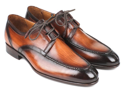 Paul Parkman Ghillie Lacing Brown Burnished Dress Shoes (IdGu567brw) by Paul Parkman – Don't Panic Shoes