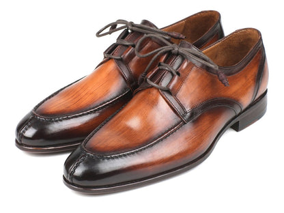 Paul Parkman Ghillie Lacing Brown Burnished Dress Shoes (IdGu567brw) by Paul Parkman – Don't Panic Shoes