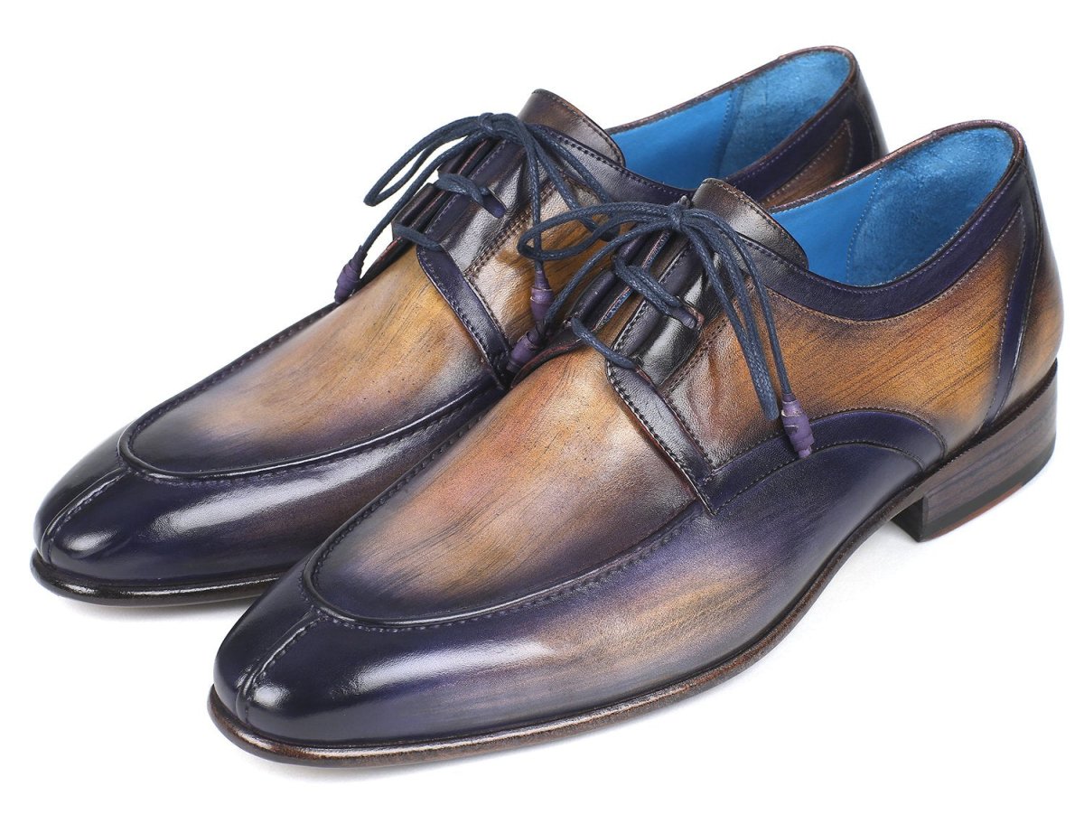 Paul Parkman Ghillie Lacing Camel And Purple Dress Shoes (IdGu566prp) by Paul Parkman – Don't Panic Shoes