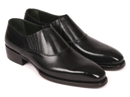 Paul Parkman Goodyear Welted Black Elasticated Loafers (IdGh861tr) by Paul Parkman – Don't Panic Shoes