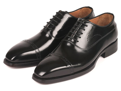 Paul Parkman Goodyear Welted Cap Toe Oxfords Black Polished Leather (Id056blk84) by Paul Parkman – Don't Panic Shoes