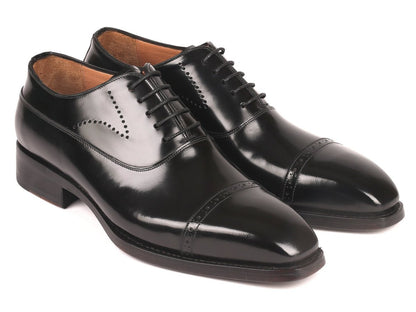 Paul Parkman Goodyear Welted Cap Toe Oxfords Black Polished Leather (Id056blk84) by Paul Parkman – Don't Panic Shoes