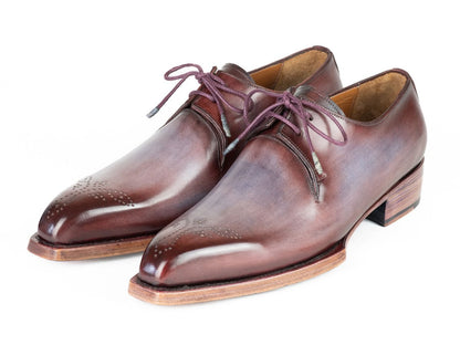 Paul Parkman Goodyear Welted Derby Shoes Ice Blue And Bordeaux (Id468g61) by Paul Parkman – Don't Panic Shoes