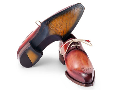 Paul Parkman Goodyear Welted Derby Shoes Reddish Brown (Id468r21) by Paul Parkman – Don't Panic Shoes