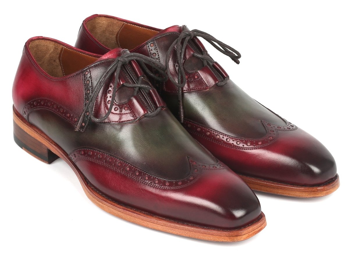 Paul Parkman Goodyear Welted Ghillie Lacing Brogues Green And Bordeaux (Id2955 - Grb) by Paul Parkman – Don't Panic Shoes