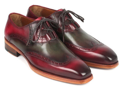 Paul Parkman Goodyear Welted Ghillie Lacing Brogues Green And Bordeaux (Id2955 - Grb) by Paul Parkman – Don't Panic Shoes