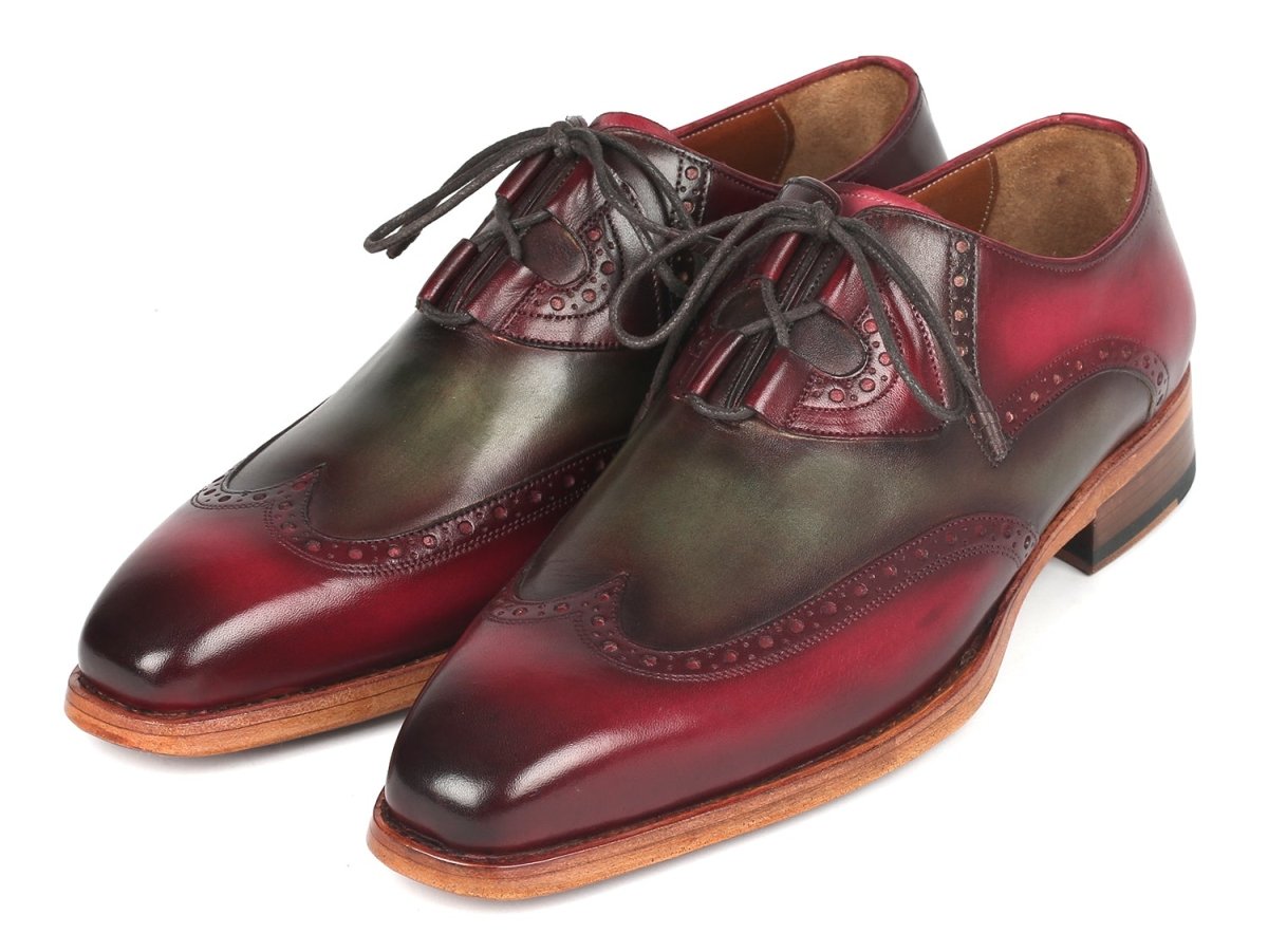 Paul Parkman Goodyear Welted Ghillie Lacing Brogues Green And Bordeaux (Id2955 - Grb) by Paul Parkman – Don't Panic Shoes