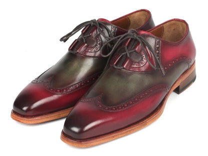 Paul Parkman Goodyear Welted Ghillie Lacing Brogues Green And Bordeaux (Id2955 - Grb) by Paul Parkman – Don't Panic Shoes