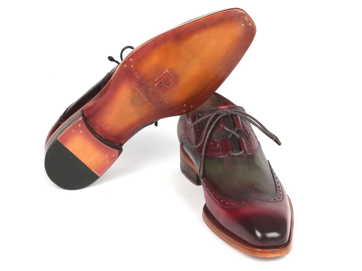 Paul Parkman Goodyear Welted Ghillie Lacing Brogues Green And Bordeaux (Id2955 - Grb) by Paul Parkman – Don't Panic Shoes