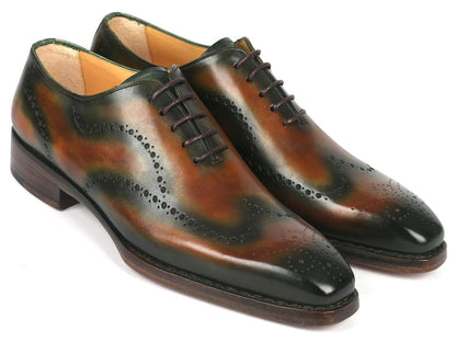 Paul Parkman Goodyear Welted Men's Brown And Green Oxford Shoes (Id081 - 036) by Paul Parkman – Don't Panic Shoes