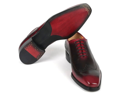 Paul Parkman Goodyear Welted Men's Red And Black Oxford Shoes (Id081 - B51) by Paul Parkman – Don't Panic Shoes