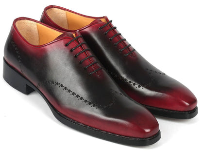 Paul Parkman Goodyear Welted Men's Red And Black Oxford Shoes (Id081 - B51) by Paul Parkman – Don't Panic Shoes