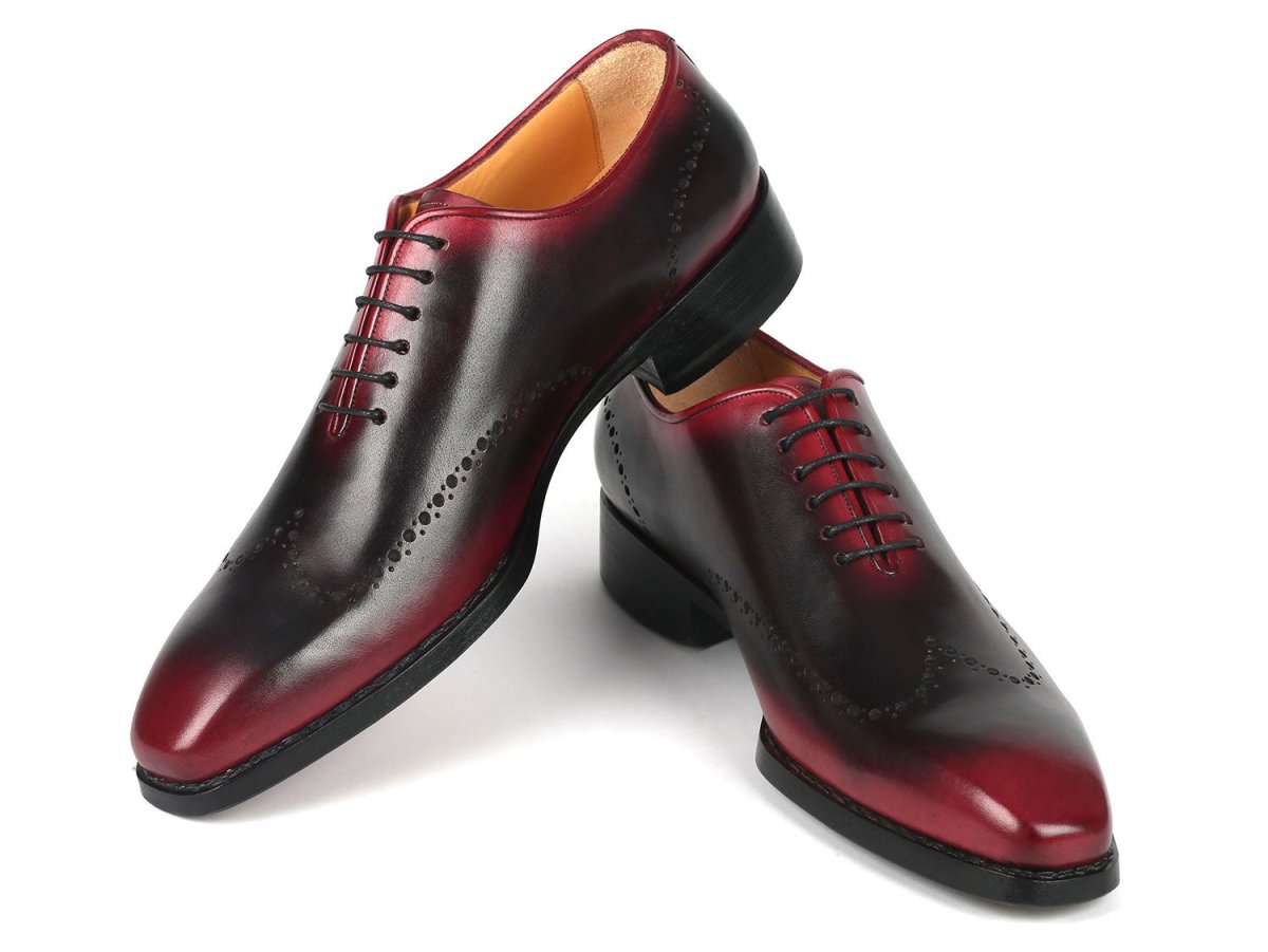 Paul Parkman Goodyear Welted Men's Red And Black Oxford Shoes (Id081 - B51) by Paul Parkman – Don't Panic Shoes