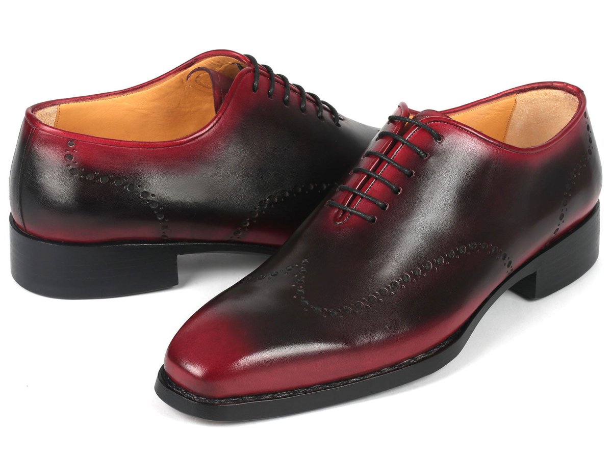 Paul Parkman Goodyear Welted Men's Red And Black Oxford Shoes (Id081 - B51) by Paul Parkman – Don't Panic Shoes