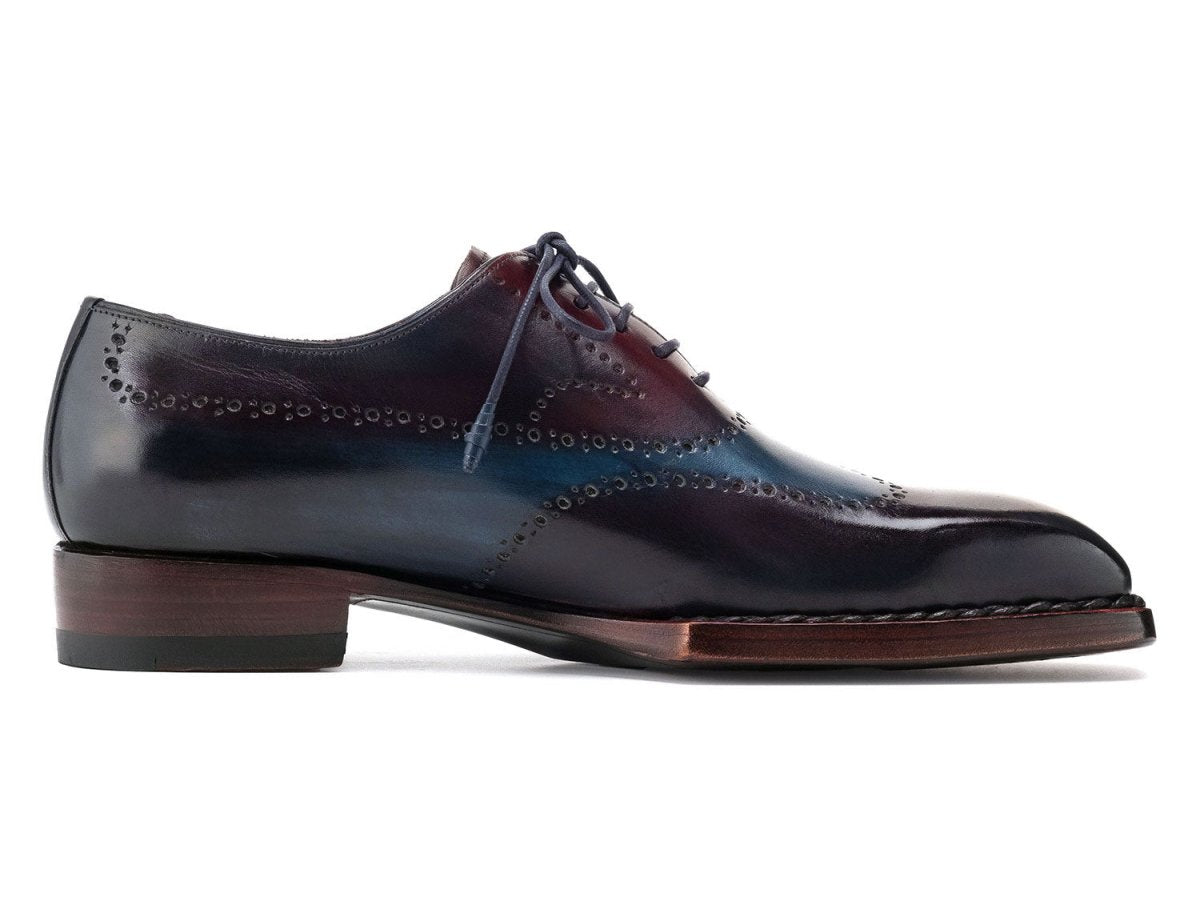 Paul Parkman Goodyear Welted Men's Wingtip Oxfords Bordeaux And Blue (Id81brl94) by Paul Parkman – Don't Panic Shoes