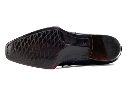 Paul Parkman Goodyear Welted Men's Wingtip Oxfords Bordeaux And Blue (Id81brl94) by Paul Parkman – Don't Panic Shoes