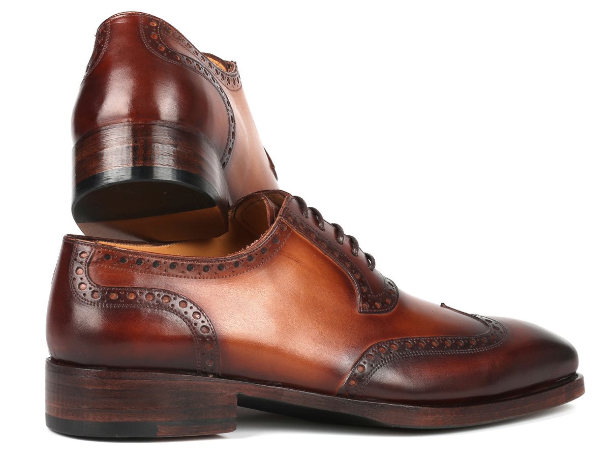 Paul Parkman Goodyear Welted Men's Wingtip Oxfords Brown (Id6819 - Brw) by Paul Parkman – Don't Panic Shoes