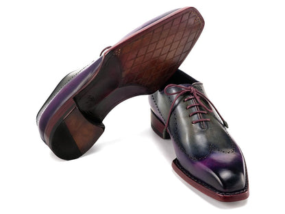 Paul Parkman Goodyear Welted Men's Wingtip Oxfords Purple And Grey (Id81pry73) by Paul Parkman – Don't Panic Shoes