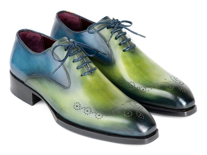 Paul Parkman Goodyear Welted Nched Oxfords Blue And Green (Id5364 - Gbl) by Paul Parkman – Don't Panic Shoes