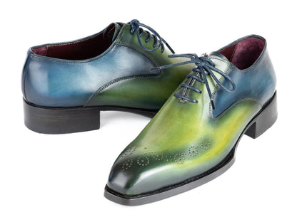 Paul Parkman Goodyear Welted Nched Oxfords Blue And Green (Id5364 - Gbl) by Paul Parkman – Don't Panic Shoes