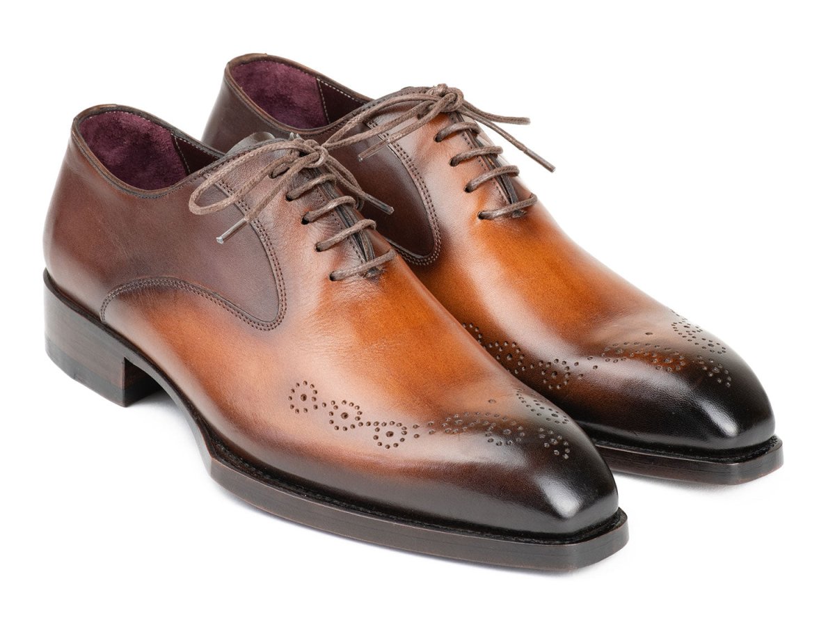 Paul Parkman Goodyear Welted Nched Oxfords Brown And Camel (Id5364 - Brc) by Paul Parkman – Don't Panic Shoes