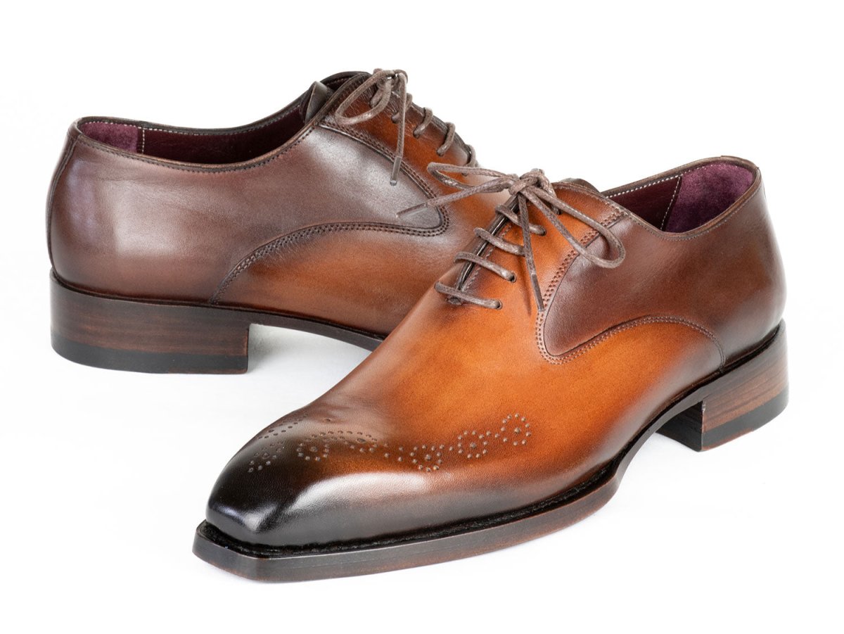 Paul Parkman Goodyear Welted Nched Oxfords Brown And Camel (Id5364 - Brc) by Paul Parkman – Don't Panic Shoes