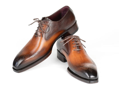Paul Parkman Goodyear Welted Nched Oxfords Brown And Camel (Id5364 - Brc) by Paul Parkman – Don't Panic Shoes