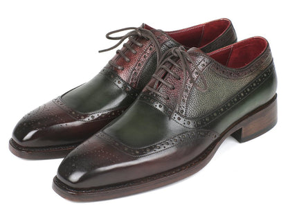 Paul Parkman Goodyear Welted Oxfords Brown And Green (IdBw926gr) by Paul Parkman – Don't Panic Shoes