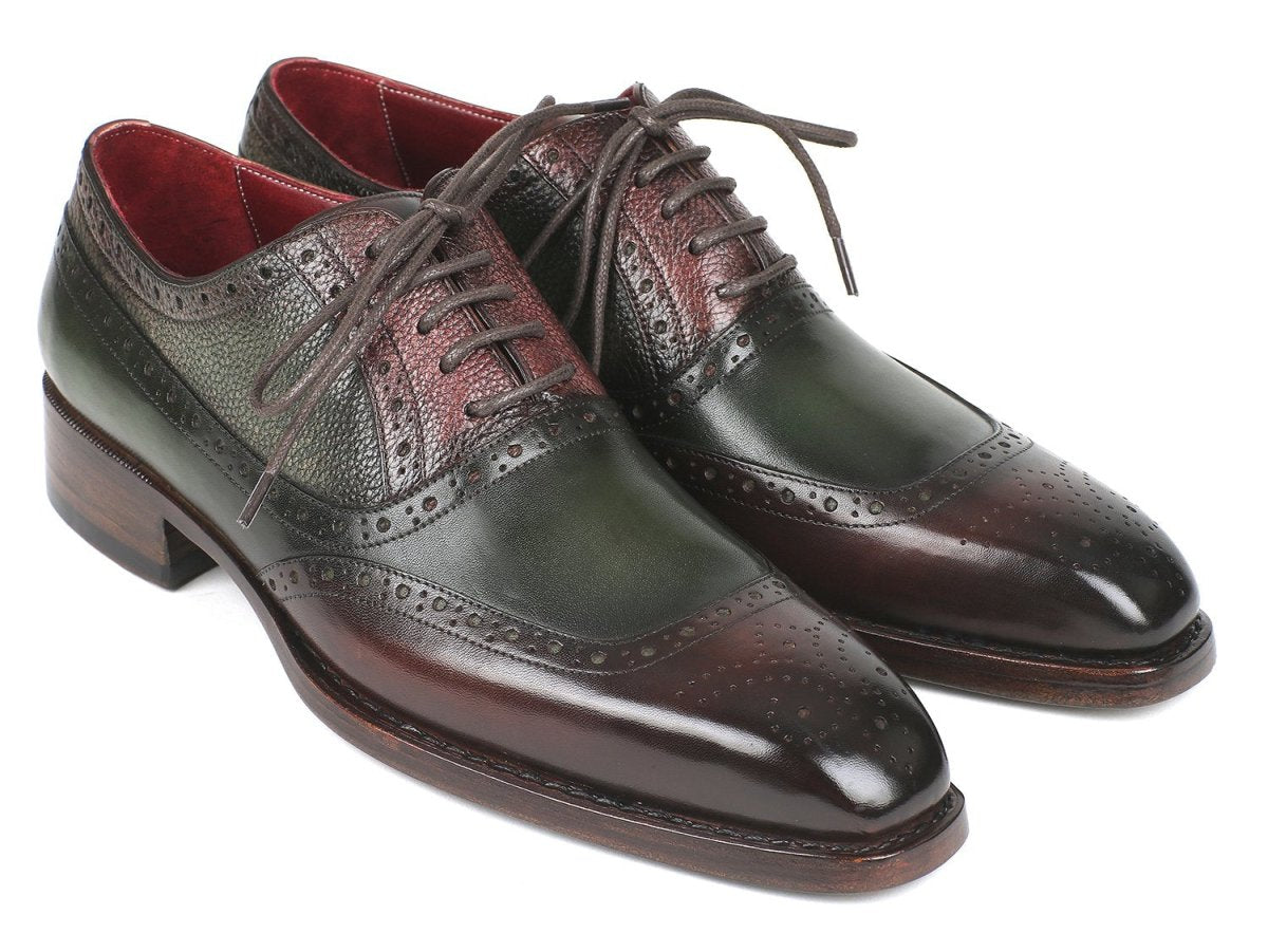 Paul Parkman Goodyear Welted Oxfords Brown And Green (IdBw926gr) by Paul Parkman – Don't Panic Shoes