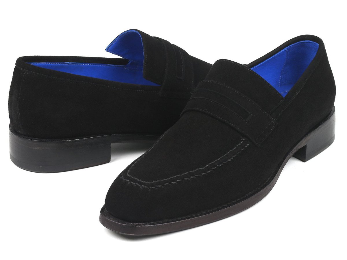 Paul Parkman Goodyear Welted Suede Loafers In Black Shoes by Paul Parkman – Don't Panic Shoes