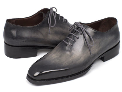 Paul Parkman Goodyear Welted Wholecut Gray And Black Hand Painted Oxfords (Id044gry) by Paul Parkman – Don't Panic Shoes