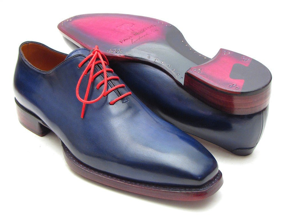 Paul Parkman Goodyear Welted Wholecut Oxfords Navy Blue Hand - Painted (Id044cr) by Paul Parkman – Don't Panic Shoes