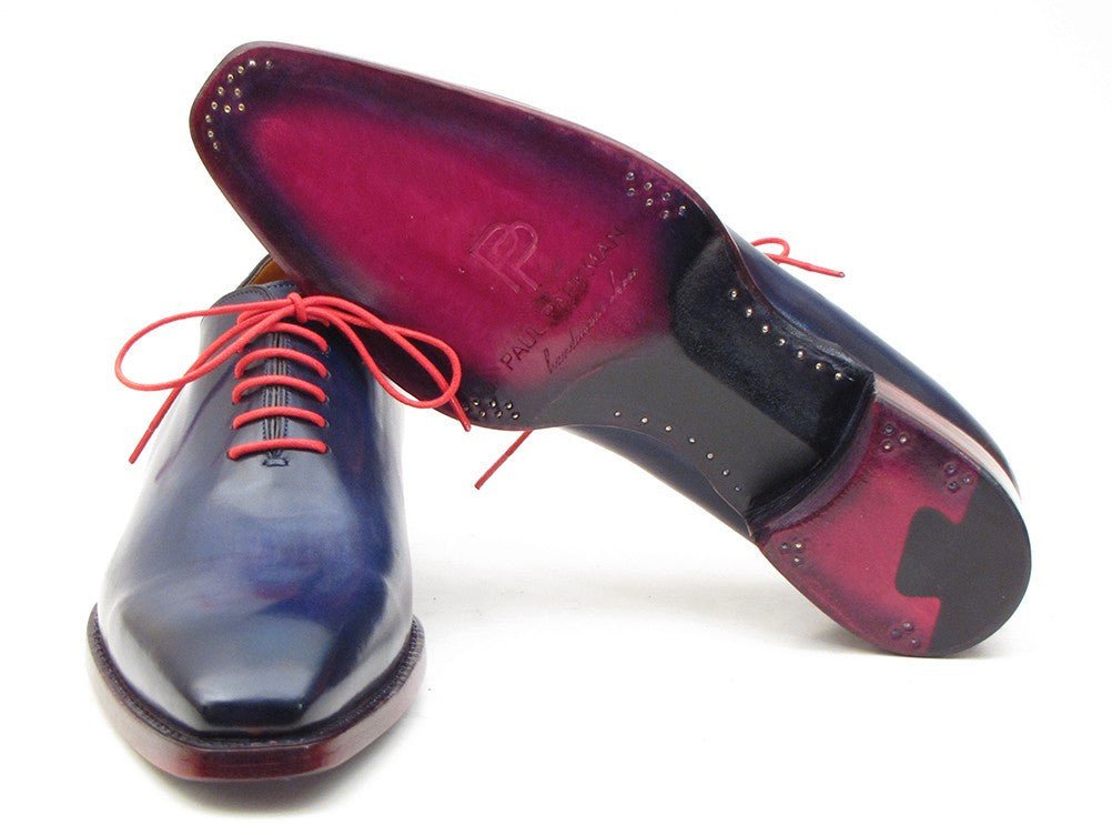 Paul Parkman Goodyear Welted Wholecut Oxfords Navy Blue Hand - Painted (Id044cr) by Paul Parkman – Don't Panic Shoes