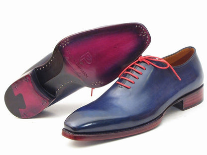 Paul Parkman Goodyear Welted Wholecut Oxfords Navy Blue Hand - Painted (Id044cr) by Paul Parkman – Don't Panic Shoes