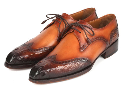 Paul Parkman Goodyear Welted Wingtip Derby Shoes Olive / Tan Shoes by Paul Parkman – Don't Panic Shoes