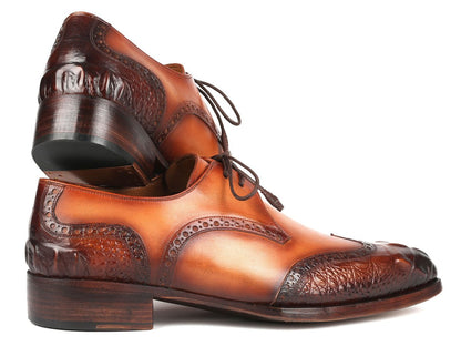 Paul Parkman Goodyear Welted Wingtip Derby Shoes Olive / Tan Shoes by Paul Parkman – Don't Panic Shoes