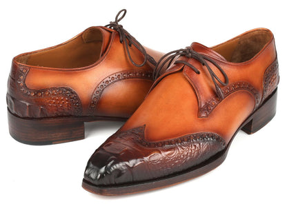 Paul Parkman Goodyear Welted Wingtip Derby Shoes Olive / Tan Shoes by Paul Parkman – Don't Panic Shoes