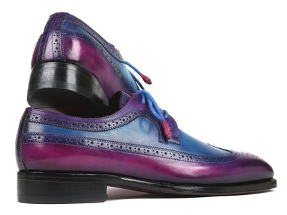 Paul Parkman Goodyear Welted Wingtip Derby Shoes Purple And Blue (Id511v63) by Paul Parkman – Don't Panic Shoes