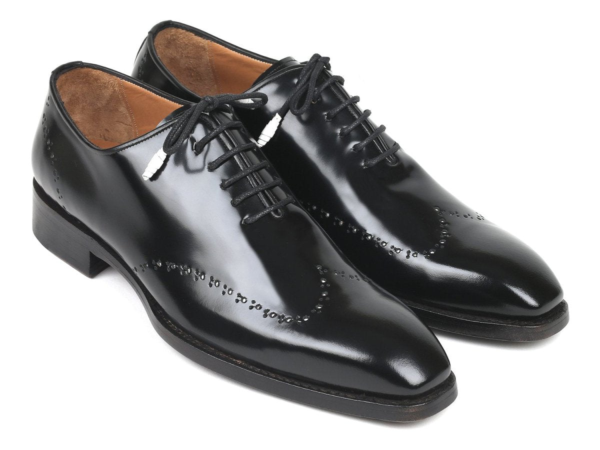 Paul Parkman Goodyear Welted Wingtip Oxfords Black Polished Leather (Id181blk55) by Paul Parkman – Don't Panic Shoes