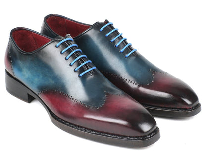 Paul Parkman Goodyear Welted Wingtip Oxfords Blue And Purple (Id081 - Bpx) by Paul Parkman – Don't Panic Shoes