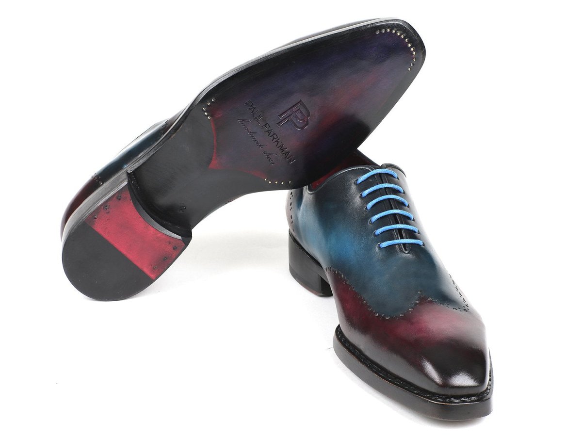 Paul Parkman Goodyear Welted Wingtip Oxfords Blue And Purple (Id081 - Bpx) by Paul Parkman – Don't Panic Shoes
