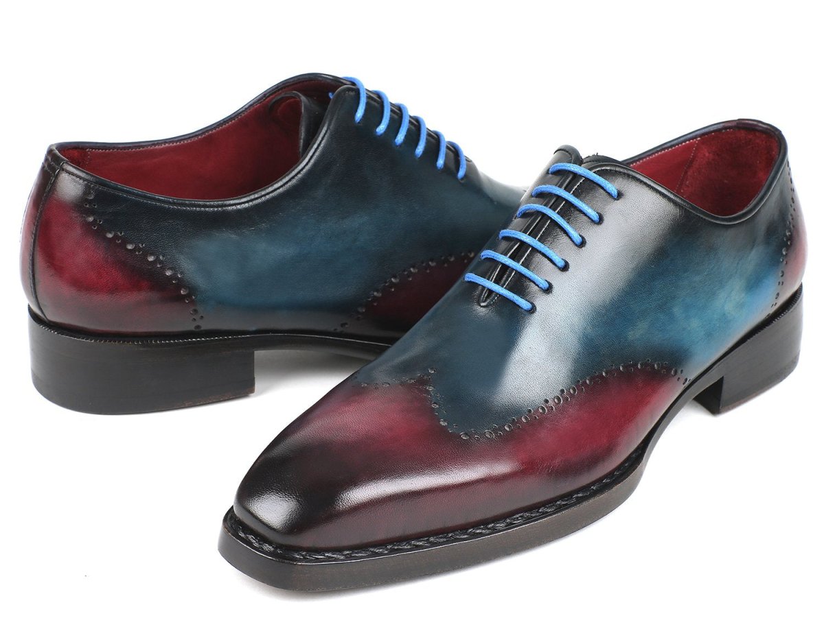 Paul Parkman Goodyear Welted WIngtip Oxfords in Blue And Purple Shoes by Paul Parkman – Don't Panic Shoes