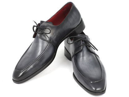 Paul Parkman Gray And Black Apron Derby Shoes For Men (Id13sx51) by Paul Parkman – Don't Panic Shoes