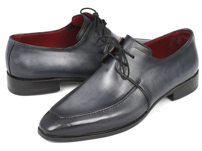 Paul Parkman Gray And Black Apron Derby Shoes For Men (Id13sx51) by Paul Parkman – Don't Panic Shoes