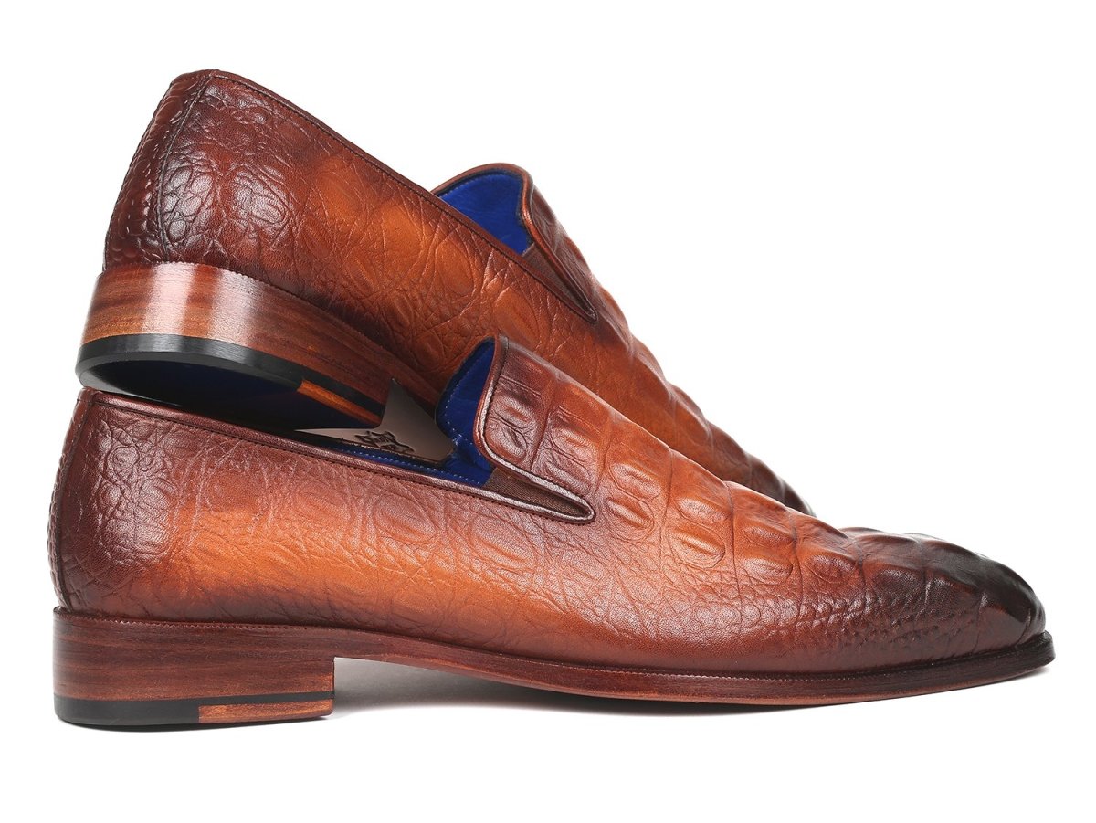 Paul Parkman Gray Crocodile Embossed Calfskin Loafers Shoes by Paul Parkman – Don't Panic Shoes