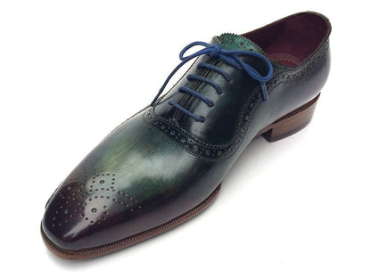 Paul Parkman Green And Purple Handmade Oxfords (IdOpk215c) by Paul Parkman – Don't Panic Shoes