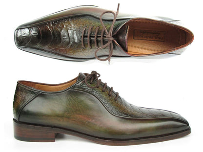 Paul Parkman Green Genuine Ostrich Leg Bicycle Toe Oxfords (Id94dlgrn) Shoes by Paul Parkman – Don't Panic Shoes