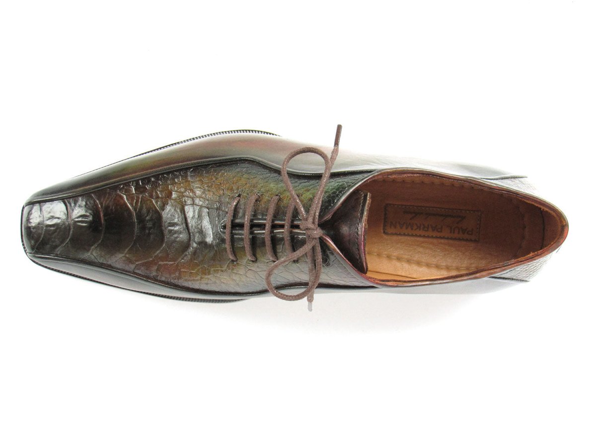 Paul Parkman Green Genuine Ostrich Leg Bicycle Toe Oxfords (Id94dlgrn) Shoes by Paul Parkman – Don't Panic Shoes